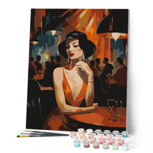 Laden Sie das Bild in den Galerie-Viewer, Art-Deco-Frau in einem Club
