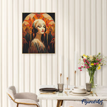Laden Sie das Bild in den Galerie-Viewer, Art-Deco-Frau