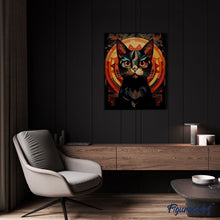 Laden Sie das Bild in den Galerie-Viewer, Art-Deco-Schwarze Katze