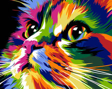 Laden Sie das Bild in den Galerie-Viewer, Malen nach Zahlen Figured'Art – Pop Art Niedliche Katze