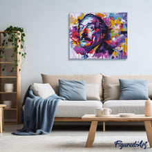 Laden Sie das Bild in den Galerie-Viewer, Street Art Mann mit Schnurrbart