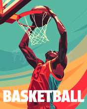 Laden Sie das Bild in den Galerie-Viewer, Malen nach Zahlen Figured'Art – Sportposter Basketball