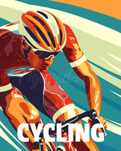 Laden Sie das Bild in den Galerie-Viewer, Malen nach Zahlen Figured'Art – Sportposter Radfahren
