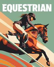 Laden Sie das Bild in den Galerie-Viewer, Malen nach Zahlen Figured'Art – Sportposter Reitsport