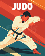 Laden Sie das Bild in den Galerie-Viewer, Malen nach Zahlen Figured'Art – Sportposter Judo