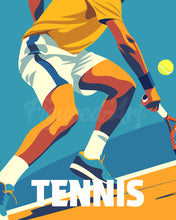 Laden Sie das Bild in den Galerie-Viewer, Malen nach Zahlen Figured'Art – Sportposter Tennis