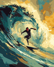 Laden Sie das Bild in den Galerie-Viewer, Malen nach Zahlen Figured'Art – Professioneller Surfer
