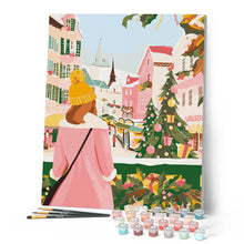 Laden Sie das Bild in den Galerie-Viewer, Mädchen auf dem Weihnachtsmarkt