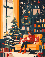 Laden Sie das Bild in den Galerie-Viewer, Malen nach Zahlen Figured'Art – Gemütlicher Weihnachtsabend