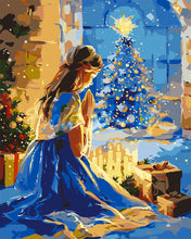 Laden Sie das Bild in den Galerie-Viewer, Malen nach Zahlen Figured'Art – Weihnachtsabendgebet