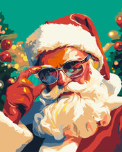 Laden Sie das Bild in den Galerie-Viewer, Malen nach Zahlen Figured'Art – Cooler Weihnachtsmann
