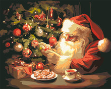 Laden Sie das Bild in den Galerie-Viewer, Malen nach Zahlen Figured'Art – Fröhlicher Abend des Weihnachtsmanns