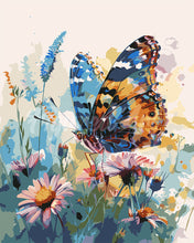 Laden Sie das Bild in den Galerie-Viewer, Malen nach Zahlen Figured'Art – Schmetterling und Blumen