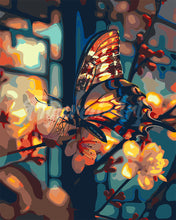 Laden Sie das Bild in den Galerie-Viewer, Malen nach Zahlen Figured'Art – Schmetterling und Kirschblüten