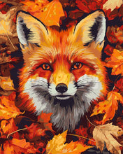 Laden Sie das Bild in den Galerie-Viewer, Malen nach Zahlen Figured'Art – Fuchs in Herbstblättern