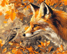 Laden Sie das Bild in den Galerie-Viewer, Malen nach Zahlen Figured'Art – Fuchs und Vogel im Herbst
