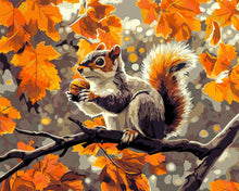 Laden Sie das Bild in den Galerie-Viewer, Malen nach Zahlen Figured'Art – Herbst-Eichhörnchen
