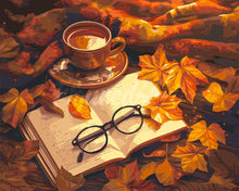 Laden Sie das Bild in den Galerie-Viewer, Malen nach Zahlen Figured'Art – Herbsttee und Buch