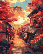 Laden Sie das Bild in den Galerie-Viewer, Malen nach Zahlen Figured'Art – Herbststraße in Kyoto
