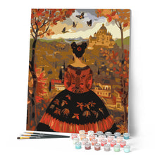 Laden Sie das Bild in den Galerie-Viewer, Von Frida Kahlo inspirierte Herbst-Dame