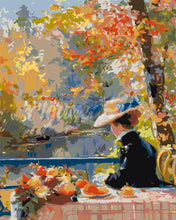 Laden Sie das Bild in den Galerie-Viewer, Malen nach Zahlen Figured'Art – Von Renoir inspirierte Herbst-Dame
