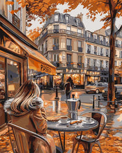 Laden Sie das Bild in den Galerie-Viewer, Malen nach Zahlen Figured'Art – Herbst-Café-Moment
