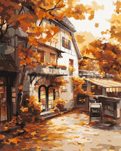 Laden Sie das Bild in den Galerie-Viewer, Malen nach Zahlen Figured'Art – Herbst-Café-Fassade