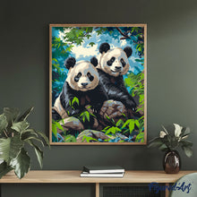 Laden Sie das Bild in den Galerie-Viewer, Riesenpanda-Zwillinge