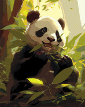 Laden Sie das Bild in den Galerie-Viewer, Malen nach Zahlen Figured'Art – Knabbernder Panda