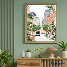 Laden Sie das Bild in den Galerie-Viewer, Aquarell-Stadtboulevard