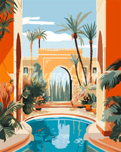 Laden Sie das Bild in den Galerie-Viewer, Malen nach Zahlen Figured'Art – Luxusvilla in Marokko