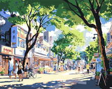 Laden Sie das Bild in den Galerie-Viewer, Malen nach Zahlen Figured'Art – Lokale Marktstraße in Japan