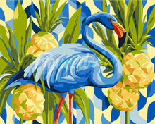 Laden Sie das Bild in den Galerie-Viewer, Malen nach Zahlen Figured'Art – Blauer Flamingo