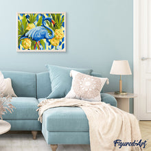 Laden Sie das Bild in den Galerie-Viewer, Blauer Flamingo