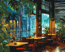 Laden Sie das Bild in den Galerie-Viewer, Malen nach Zahlen Figured'Art – Regentag-Café