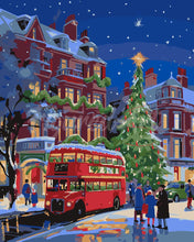 Laden Sie das Bild in den Galerie-Viewer, Malen nach Zahlen Figured'Art – Londoner Weihnachtsstraße