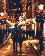 Laden Sie das Bild in den Galerie-Viewer, Malen nach Zahlen Figured'Art – Romantische Weihnachtsnacht