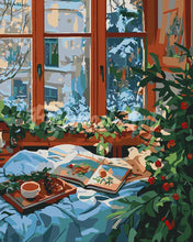Laden Sie das Bild in den Galerie-Viewer, Malen nach Zahlen Figured'Art – Gemütlicher Winter im Bett