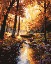 Laden Sie das Bild in den Galerie-Viewer, Malen nach Zahlen Figured'Art – Goldener Herbstbach