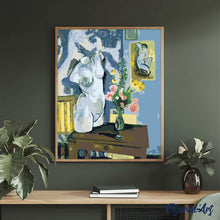 Laden Sie das Bild in den Galerie-Viewer, Gips-Torso mit Blumenstrauß - Matisse