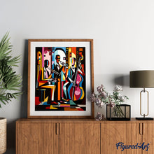 Laden Sie das Bild in den Galerie-Viewer, Kühne Abstrakte Jazz-Band