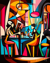 Laden Sie das Bild in den Galerie-Viewer, Malen nach Zahlen Figured'Art – Kühner Abstrakte Jazz-Bar