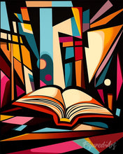 Laden Sie das Bild in den Galerie-Viewer, Malen nach Zahlen Figured'Art – Kühne Abstrakte Bibliothek