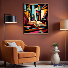 Laden Sie das Bild in den Galerie-Viewer, Kühne Abstrakte Bibliothek
