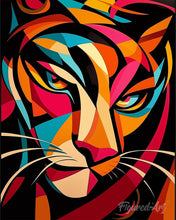 Laden Sie das Bild in den Galerie-Viewer, Malen nach Zahlen Figured'Art – Kühner Abstrakter Tiger 2