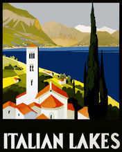 Laden Sie das Bild in den Galerie-Viewer, Malen nach Zahlen Figured'Art – Italienische Seen Vintage-Poster