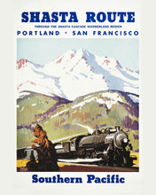 Laden Sie das Bild in den Galerie-Viewer, Malen nach Zahlen Figured'Art – Shasta-Route Vintage-Poster