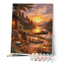 Laden Sie das Bild in den Galerie-Viewer, Goldene Stunde am See