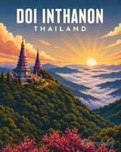 Laden Sie das Bild in den Galerie-Viewer, Malen nach Zahlen Figured'Art – Reiseposter Doi Inthanon