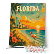 Laden Sie das Bild in den Galerie-Viewer, Vintage-Poster Florida - The Sunshine State